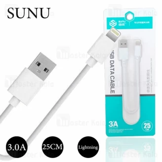 کابل لایتنینگ فست شارژ SUNU Quick Charge 3.0 با طول 25 سانتی متر