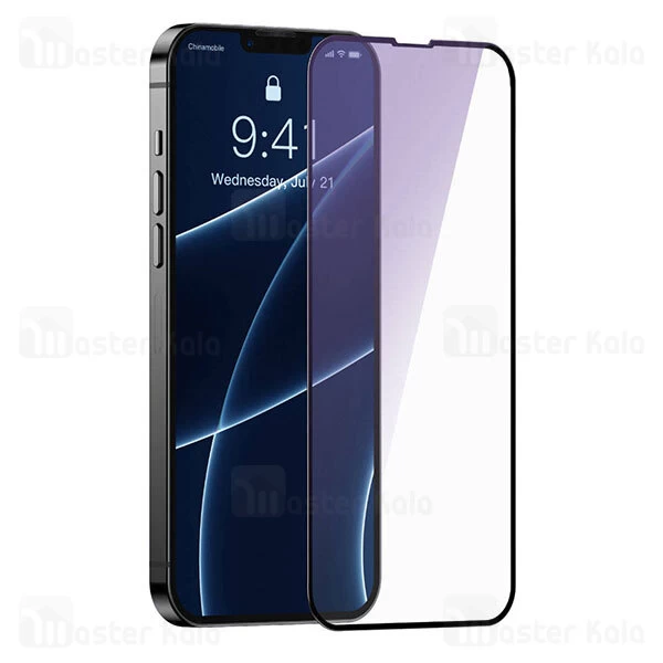 گلس Apple iPhone 13 Mini Baseus Anti Blue Light Full-Screen Glass Film 0.3mm SGQP010301