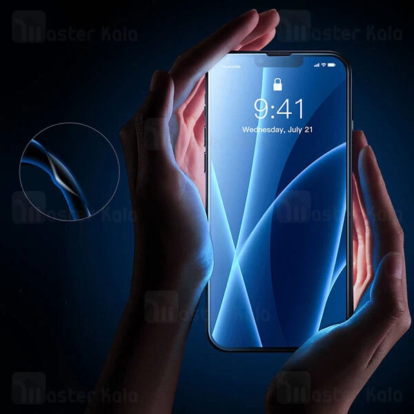 گلس Apple iPhone 13 Pro Max Baseus Curved-Screen Glass Protector Crack Resistant Edges SGQP020201