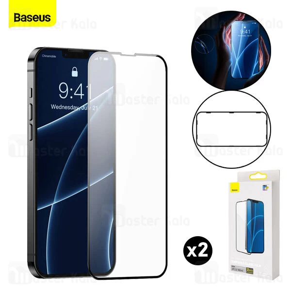 گلس Apple iPhone 13 Pro Max Baseus Curved-Screen Glass Protector Crack Resistant Edges SGQP020201
