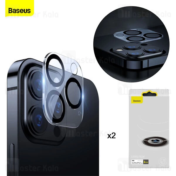 محافظ لنز شیشه ای ایفون 12 پرو / پرو مکس Baseus Full-Frame Lens Film SGQK000102