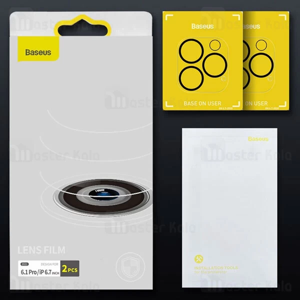 محافظ لنز شیشه ای ایفون 12 پرو / پرو مکس Baseus Full-Frame Lens Film SGQK000102