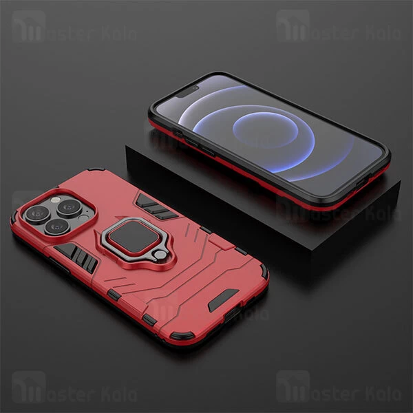 قاب ضد ضربه Apple iPhone 13 Pro Black Panther KEYSION Shockproof Armor Ring Holder Case