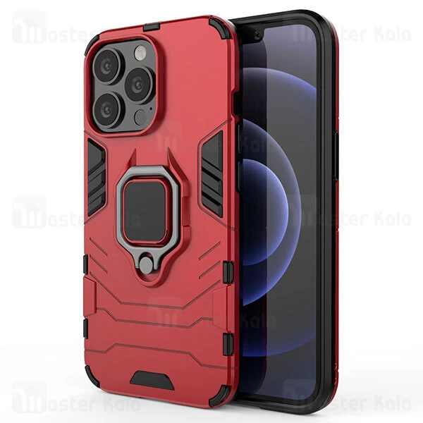 قاب ضد ضربه Apple iPhone 13 Pro Max Black Panther KEYSION Shockproof Armor Ring Holder Case