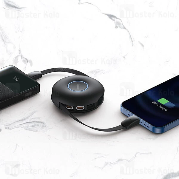 Baseus CAMLC-01 Zinc Magnetic Fast Charging Retractable Type C to M+L+C 1m PD 20W