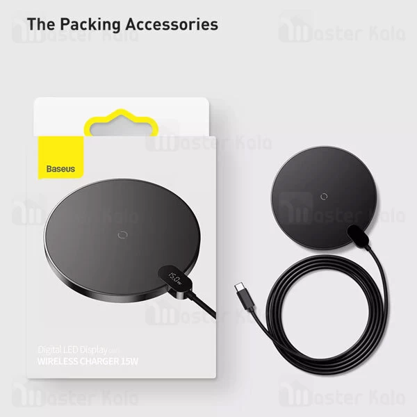 شارژر وایرلس بیسوس Baseus Digital LED Display Gen 2 Wireless Charger CCED000001 توان 15 وات