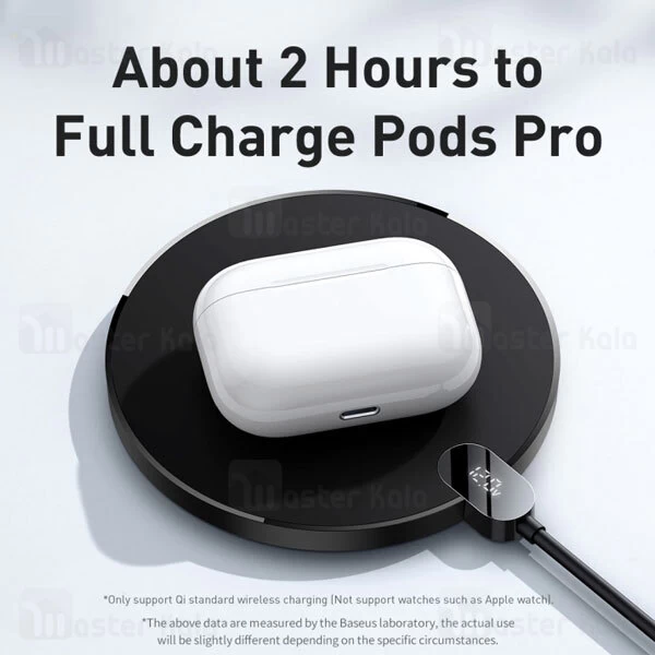 شارژر وایرلس بیسوس Baseus Digital LED Display Gen 2 Wireless Charger CCED000001 توان 15 وات