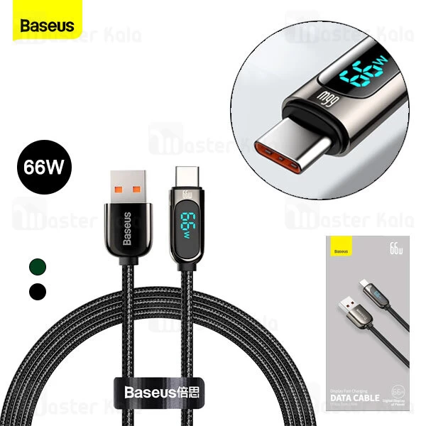 کابل Type C فست شارژ بیسوس Baseus Display USB to Type-C CASX020001 طول 1 متر و توان 66 وات
