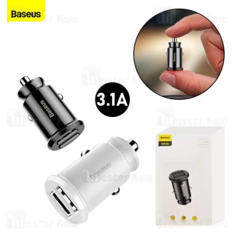 شارژر فندکی اتومبیل 2 پورت بیسوس Baseus Grain Car Charger CCALL-ML01 بسیار کوچک
