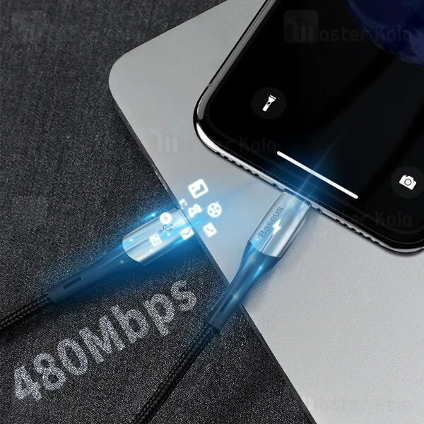 کابل لایتنینگ به Type C بیسوس Baseus Horizontal PD Flash Charge CATLSP-B01 طول 2 متر و توان 18 وات