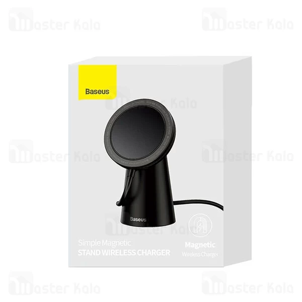 هولدر و شارژر وایرلس بیسوس Baseus Simple Magnetic CCJJ000001 توان 15 وات مناسب آیفون 12 به بعد