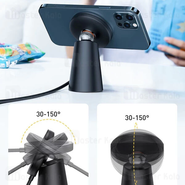 هولدر و شارژر وایرلس بیسوس Baseus Simple Magnetic CCJJ000001 توان 15 وات مناسب آیفون 12 به بعد