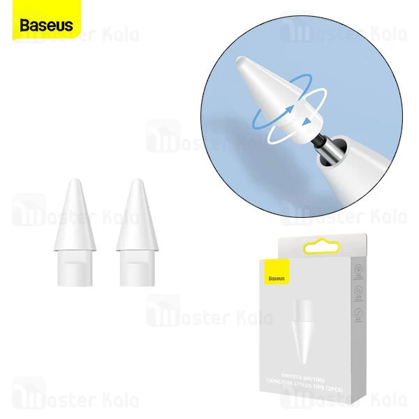 نوک یدکی قلم لمسی بیسوس Baseus Smooth Writing Capacitive Stylus Tips SXBC010002 بسته 2 عددی