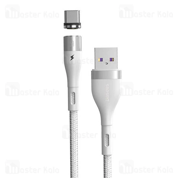 کابل تایپ سی Baseus Zinc Magnetic Type C CATXC-N01 Data Cable 1m 5A