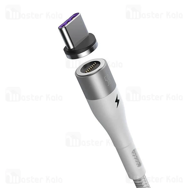 کابل تایپ سی Baseus Zinc Magnetic Type C CATXC-N01 Data Cable 1m 5A