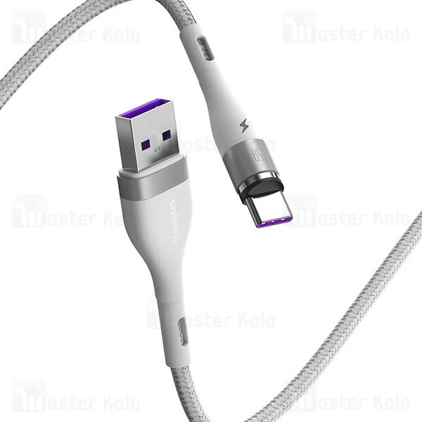 کابل تایپ سی Baseus Zinc Magnetic Type C CATXC-N01 Data Cable 1m 5A