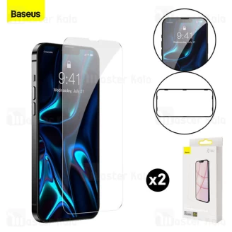 پک 2تایی محافظ صفحه شیشه ای تمام صفحه بیسوس آیفون Apple iPhone 13 Mini Baseus Glass Film SGBL020002