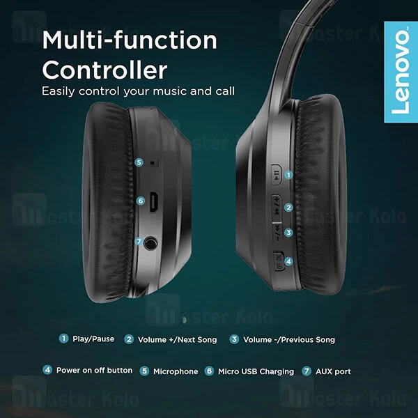 هدفون بلوتوث لنوو Lenovo HD100 Bluetooth Headphones