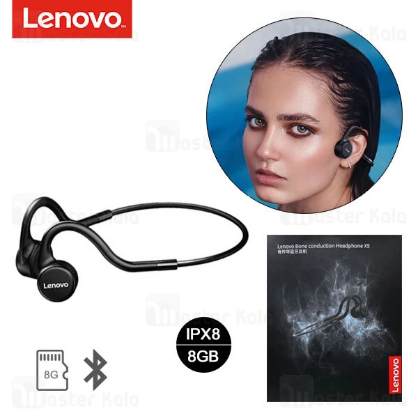 هندزفری بلوتوث القایی لنوو Lenovo X5 Bone Conduction Headphone IPX8