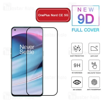 محافظ صفحه شیشه ای تمام صفحه تمام چسب وان پلاس OnePlus Nord CE 5G 9D Glass