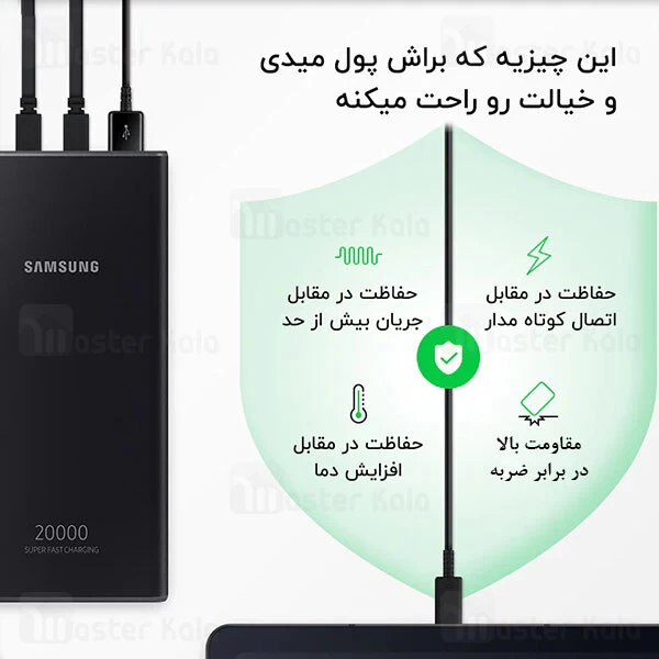 پاوربانک سامسونگ Samsung Battery Pack 25W QC2.0 PD3.0 20000mAh