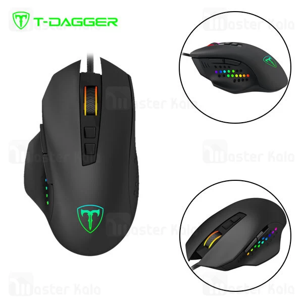 موس گیمینگ سیمی T-Dagger Captain T-TGM302 RGB Gaming Mouse
