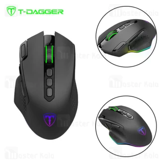 موس دو حالته گیمینگ T-Dagger Darkangel Pro T-TGM308 Gaming Wired And Wireless Mouse دارای 9 کلید