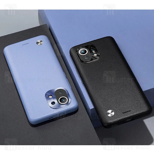 قاب محافظ لنز چرمی Xiaomi Mi 11 Baseus Alloy Leather WIXM11-01 Protective Case With a Camera Cover