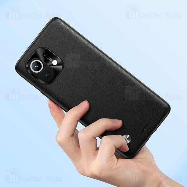 قاب محافظ لنز چرمی Xiaomi Mi 11 Baseus Alloy Leather WIXM11-01 Protective Case With a Camera Cover