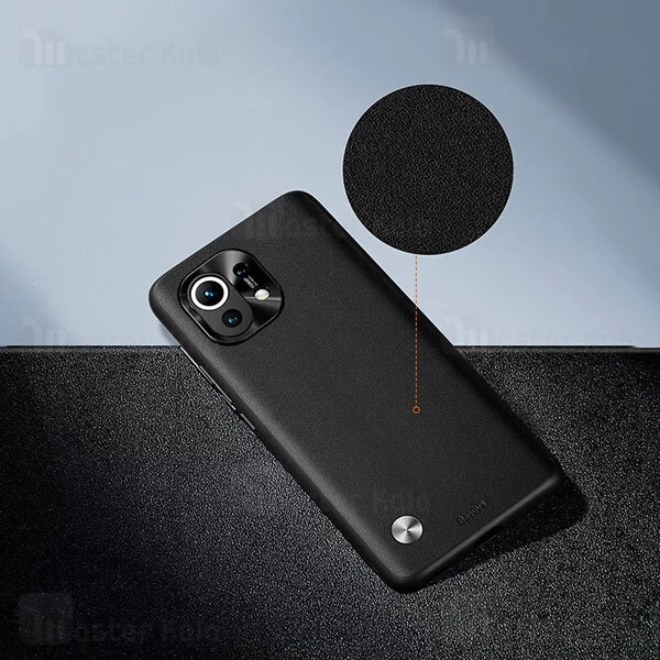 قاب محافظ لنز چرمی Xiaomi Mi 11 Baseus Alloy Leather WIXM11-01 Protective Case With a Camera Cover