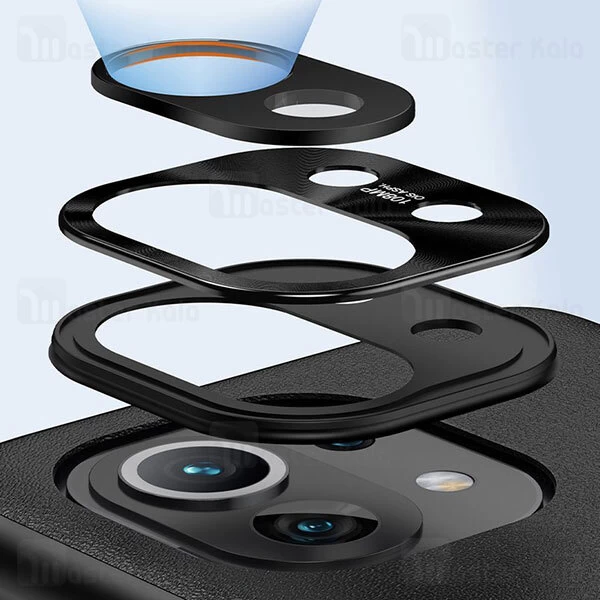 قاب محافظ لنز چرمی Xiaomi Mi 11 Baseus Alloy Leather WIXM11-01 Protective Case With a Camera Cover