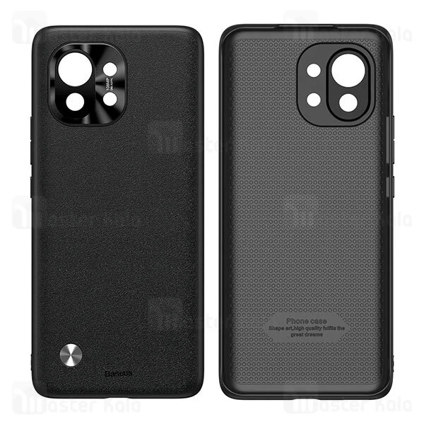 قاب محافظ لنز چرمی Xiaomi Mi 11 Baseus Alloy Leather WIXM11-01 Protective Case With a Camera Cover