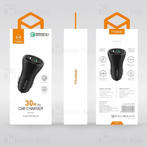 شارژر فندکی فست شارژ QC 3.0 مک دودو Mcdodo CC-4910 دو پورت
