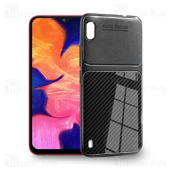 قاب ژله ای طرح چرم فیبر کربنی Samsung Galaxy A10 Auto Focus Fiber Carbon