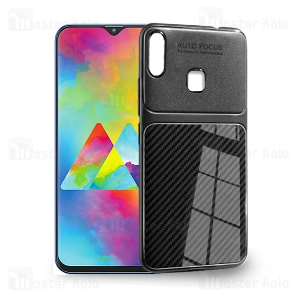 قاب ژله ای طرح چرم فیبر کربنی Samsung Galaxy M20 Auto Focus Fiber Carbon