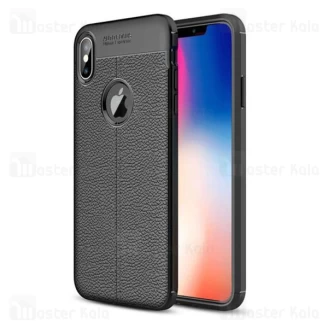 قاب محافظ ژله ای طرح چرم آیفون Apple iPhone XS Max Auto Focus