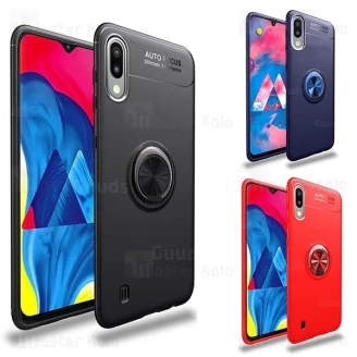 قاب ژله ای طرح چرم انگشتی سامسونگ Samsung Galaxy M10 Becation A.F Magnetic Ring