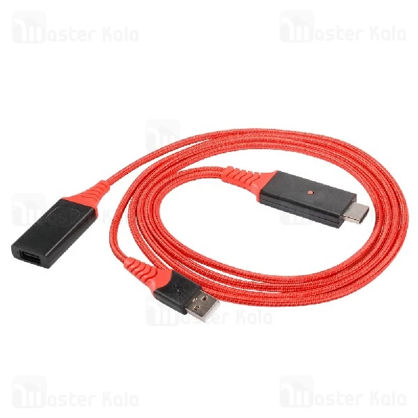 کابل HDMI وای فای دوکاره ارلدام Earldom ET-W4 Wireless Phone HDTV 2 in 1 Cable