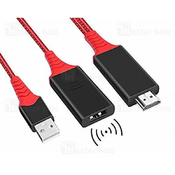 کابل HDMI وای فای دوکاره ارلدام Earldom ET-W4 Wireless Phone HDTV 2 in 1 Cable