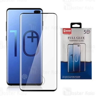 محافظ صفحه شیشه ای تمام صفحه و تمام چسب Samsung Galaxy S10 Plus Mocoson با برش اثرانگشت