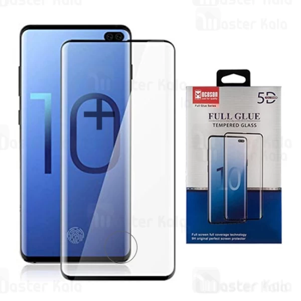 محافظ صفحه شیشه ای تمام صفحه و تمام چسب Samsung Galaxy S10 Plus Mocoson