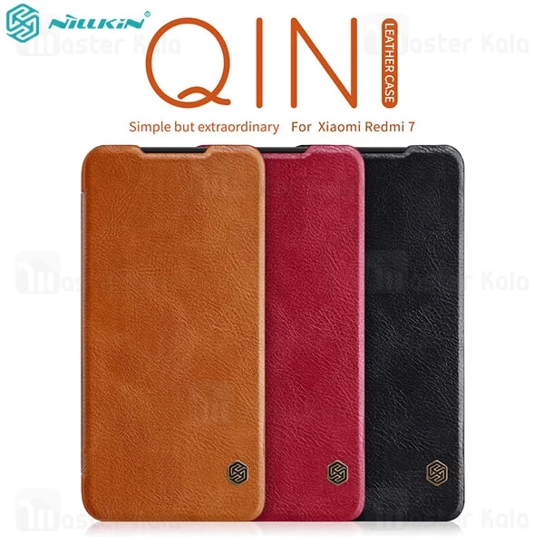 کیف چرمی Xiaomi Redmi 7 Nillkin Qin Leather Case