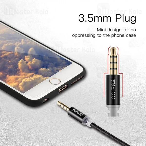 کابل انتقال صدا Yesido YAU-02 Audio Cable 1m