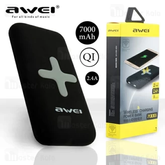 پاوربانک وایرلس 7000 میلی آمپر اوی AWEI P98K Power Bank توان 2.4 آمپر
