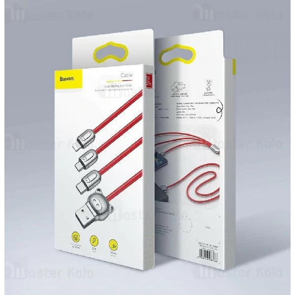 کابل سه سر بیسوس Baseus 3-in-1 of Three Little Pigs CAMLT-PG01 توان 3.5 آمپر