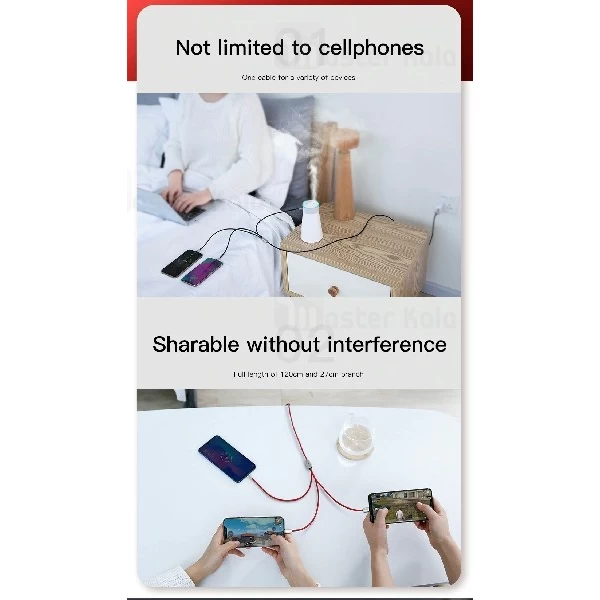 کابل سه سر بیسوس Baseus 3-in-1 of Three Little Pigs CAMLT-PG01 توان 3.5 آمپر