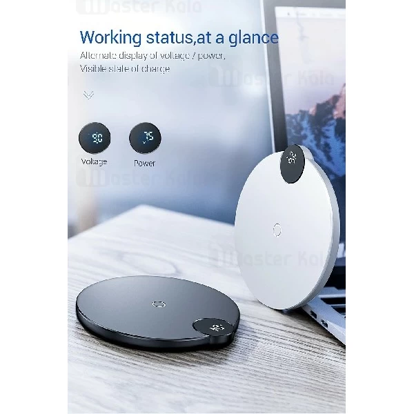 شارژر وایرلس 10 وات بیسوس Baseus Digital LED Display Wireless Charger WXSX-01