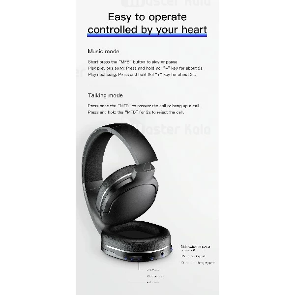 هدفون بلوتوث بیسوس Baseus Encok D02 Wireless Bluetooth Headphone