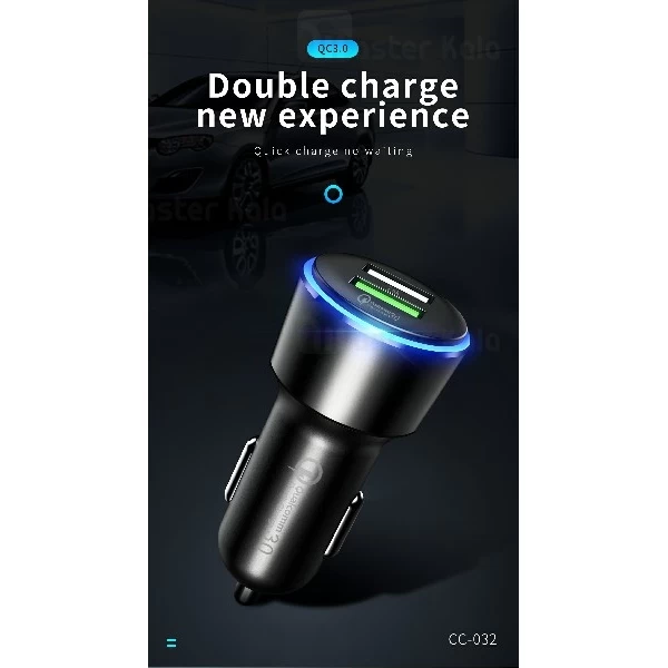 شارژر فندکی فست شارژ جویروم Joyroom CC-032 Phantom QC 3.0 دو پورت