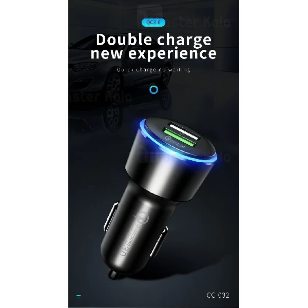 شارژر فندکی فست شارژ جویروم Joyroom CC-032 Phantom QC 3.0 دو پورت